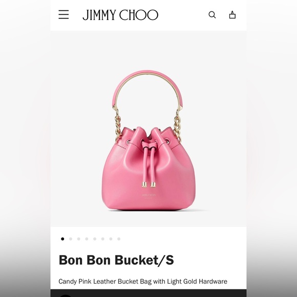 Jimmy Choo Bon Bon Bucket Bag Candy Pink - Picture 3 of 5